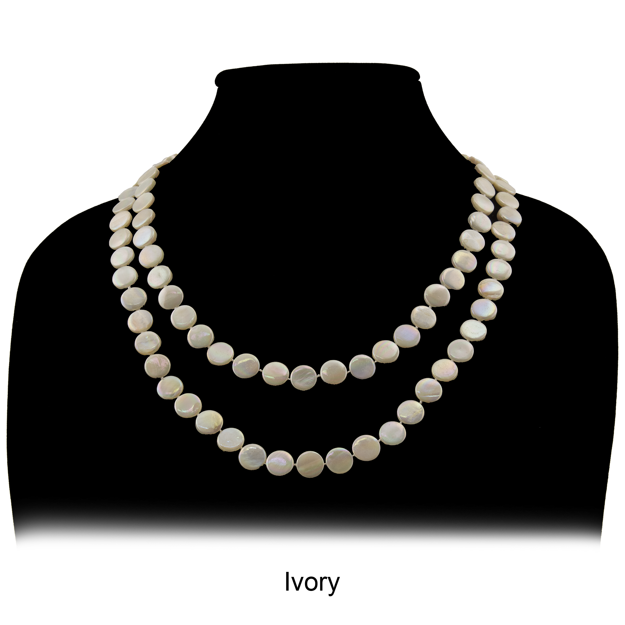 Meh Pacific Pearls Genuine Mother of Pearl DoubleStrand Necklaces