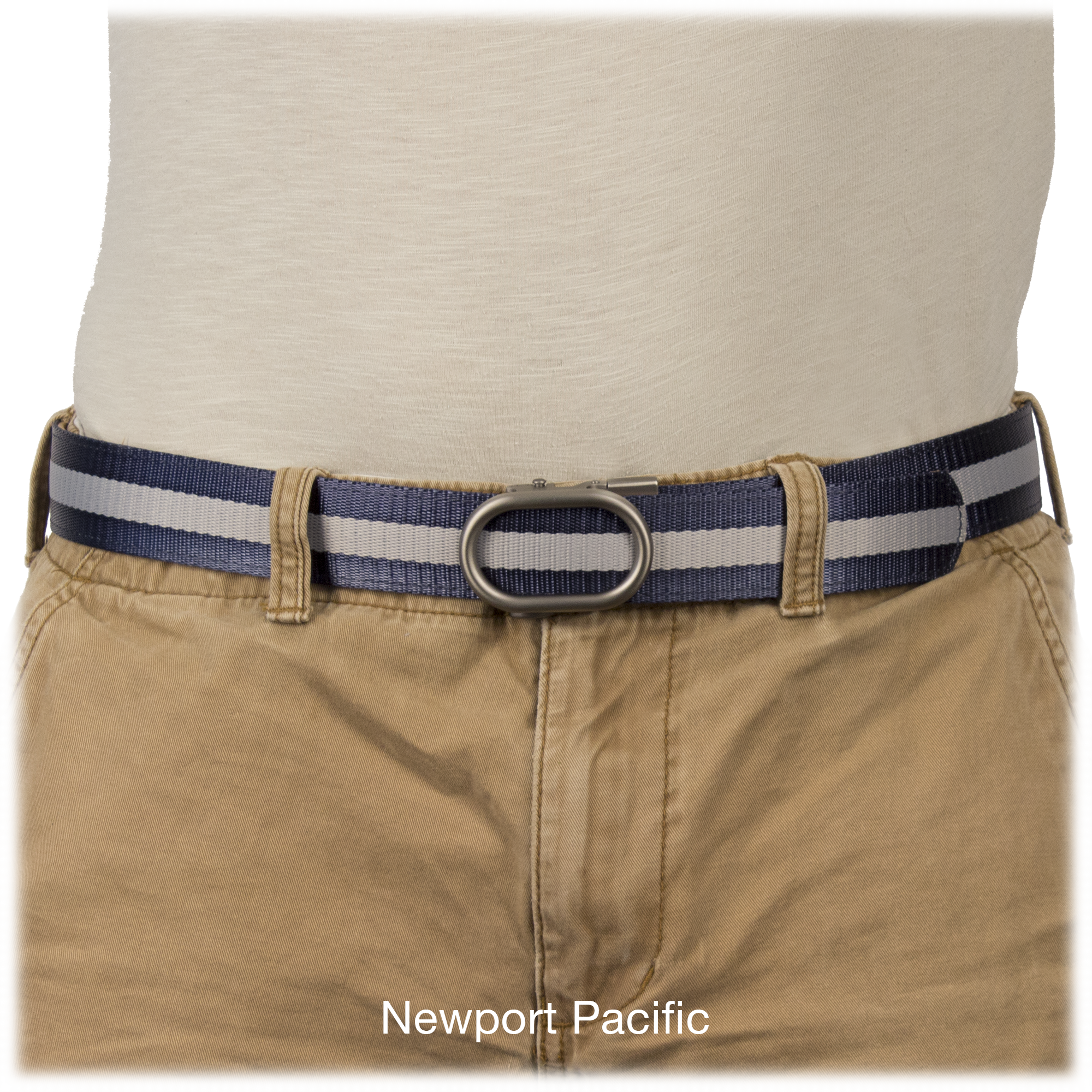 Nexbelt Classic Canvas LEATHER Belt Newport CEDAR and SNOW and Admiral