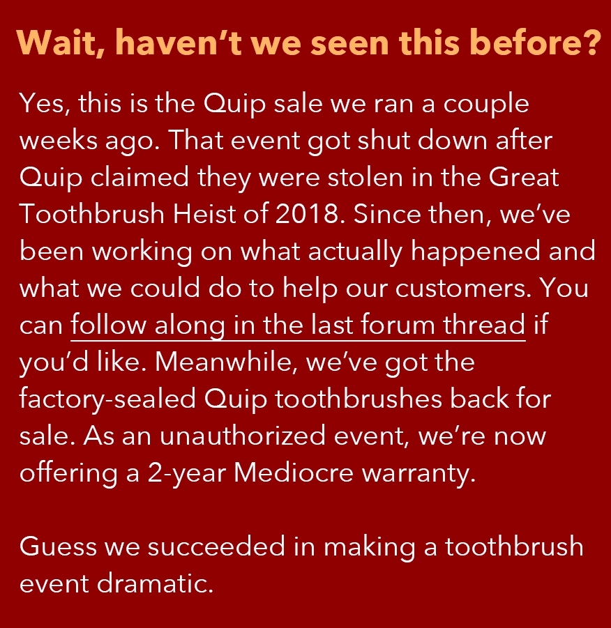 quip toothbrush slate metal