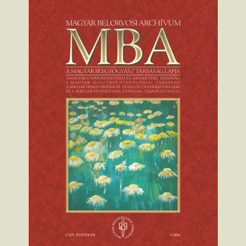 Magyar Belorvosi Archívum 2016/5. e-book