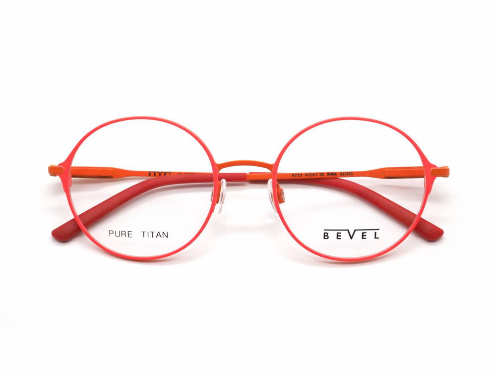 BEVEL, 8723 RICKY20 col.ROUGE/MANDARIN 眼鏡工房久保田