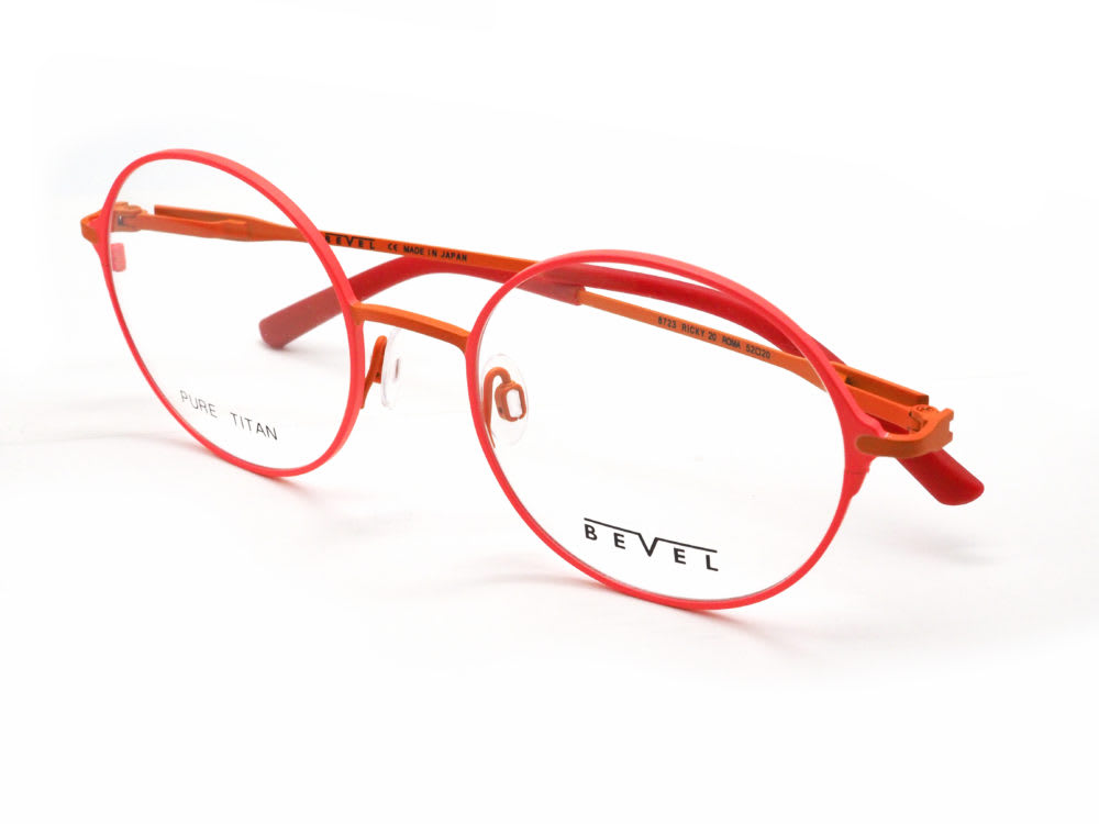 BEVEL, 8723 RICKY20 col.ROUGE/MANDARIN 眼鏡工房久保田