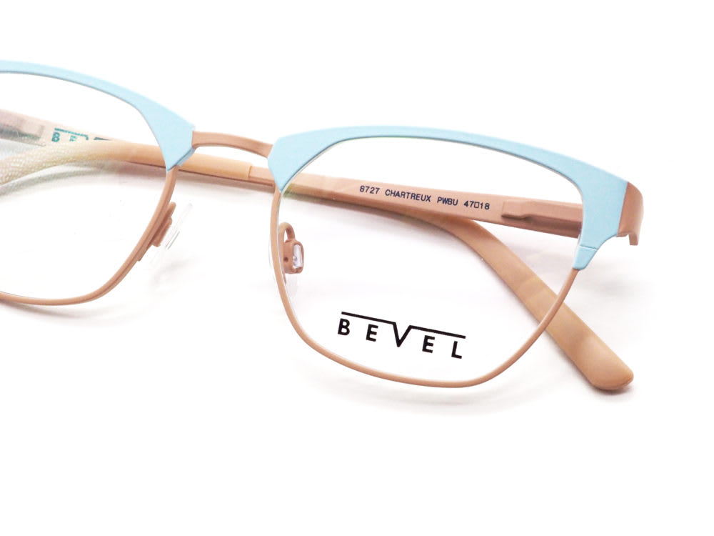 BEVEL, 8727 CHARTREUX col. POWDER BLUE/SANDSTONE 眼鏡工房久保田