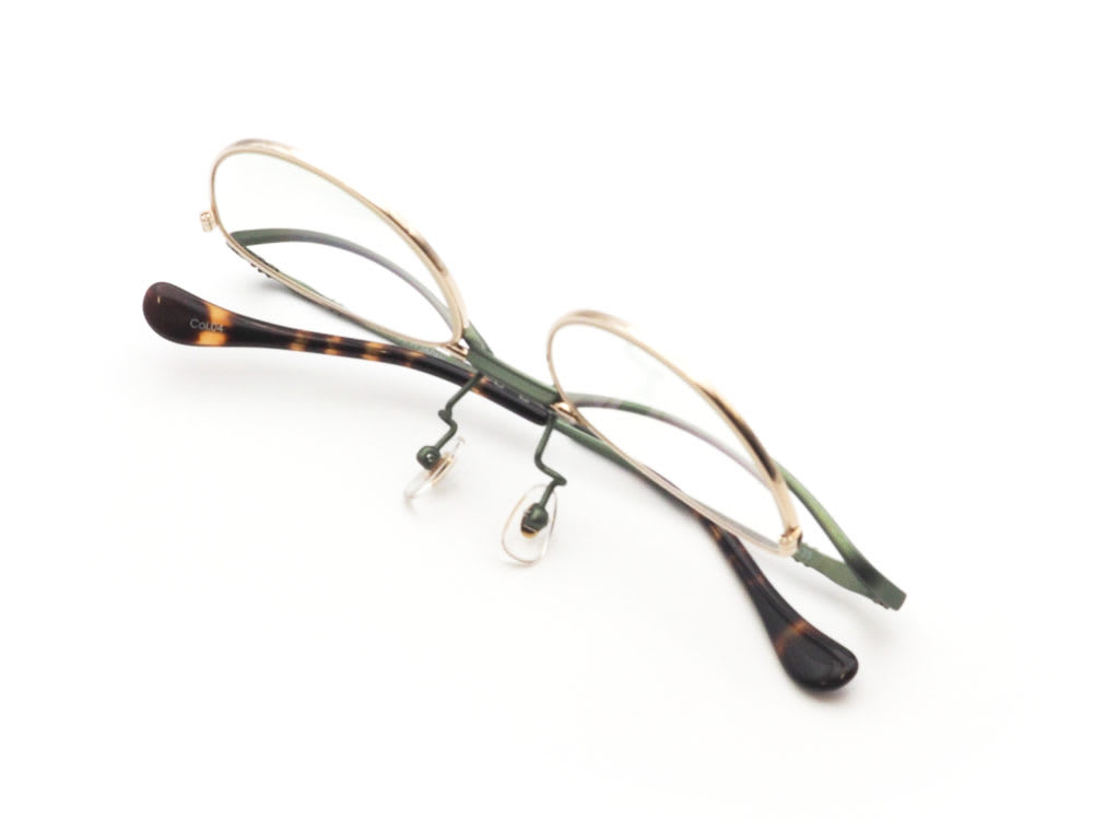 Seacret Remedy シークレットレメディ 跳ね上げ眼鏡フレーム S-046 Mia col.よもぎグリーン 眼鏡工房久保田