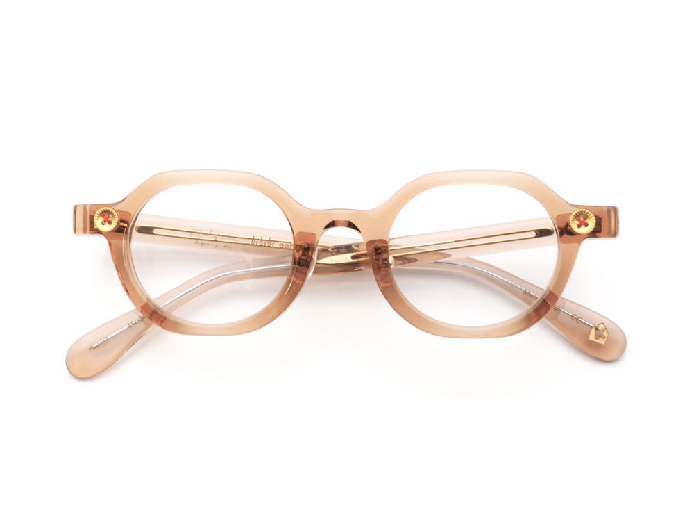 kikiki optique × Filton キキキオプティーク フィルトン コラボレーション眼鏡 KOP-F01 クリアサーモンピンク