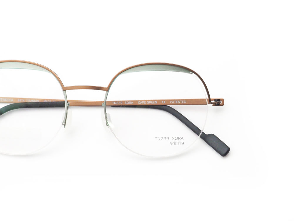 TITANIKA Y concept チタニカ 軽量日本製眼鏡フレーム TN239 SORA col.CAFE GREEN