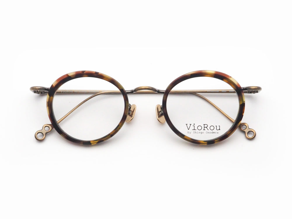 VioRou Nao col. 499 Classic demi/Antique gold 日本製眼鏡フレーム