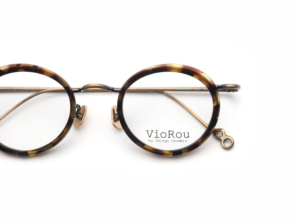 VioRou Nao col. 499 Classic demi/Antique gold 日本製眼鏡フレーム