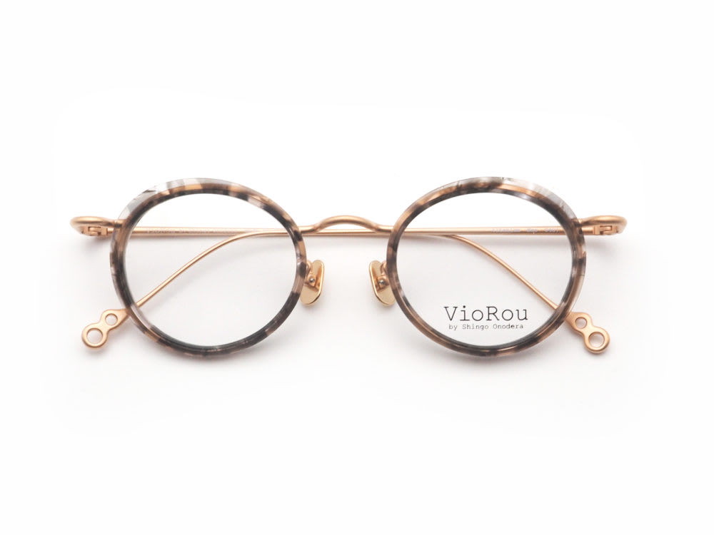 VioRou nao col. 0407 Gray marble /Rose gold matte