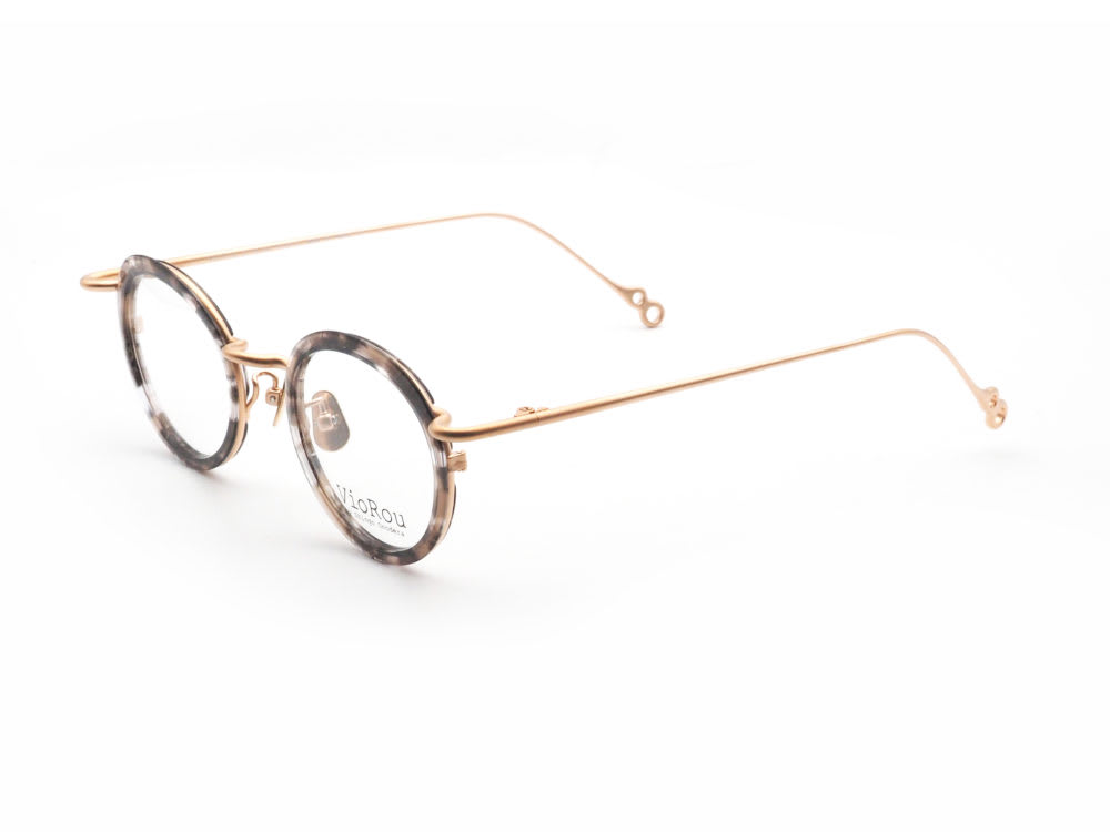 VioRou nao col. 0407 Gray marble /Rose gold matte