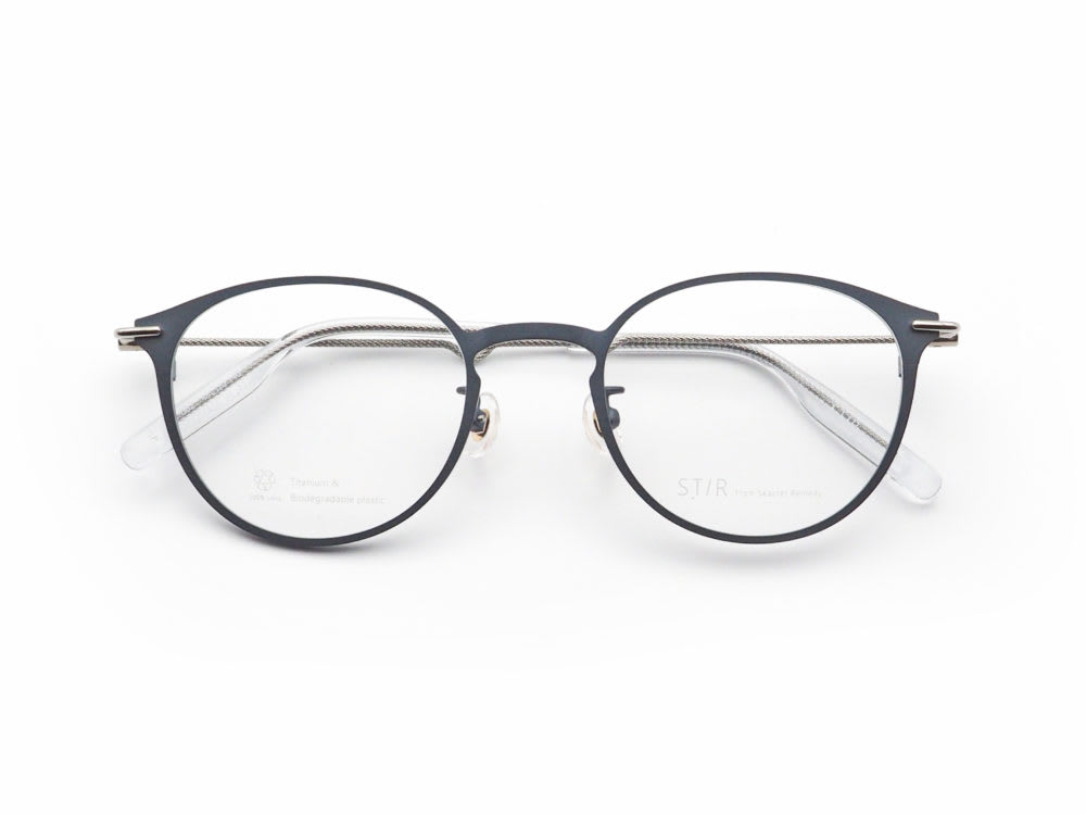 STIR from Seacret Remedy ST-002 col.08 ネイビーマット/グレー 日本製眼鏡フレーム