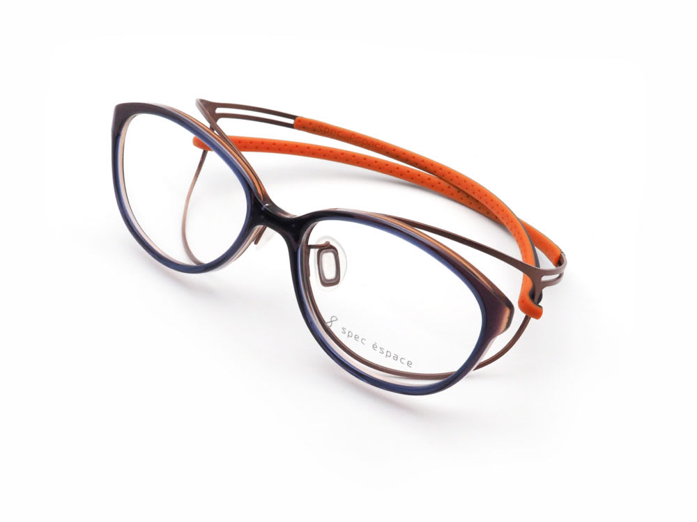 spec espace スペックエスパス ES-2171 col. 16 navy / orange gradient 日本製眼鏡フレーム