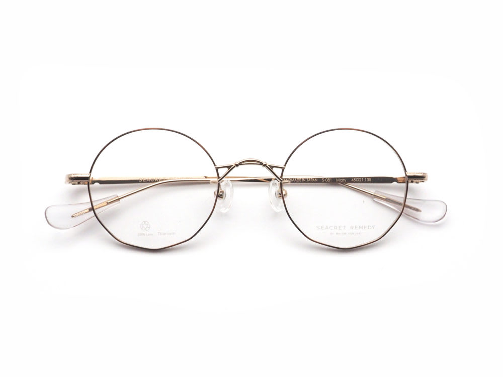 Seacret Remedy シークレットレメディ S-081 Mary col.02 デミ/ゴールド 日本製眼鏡フレーム