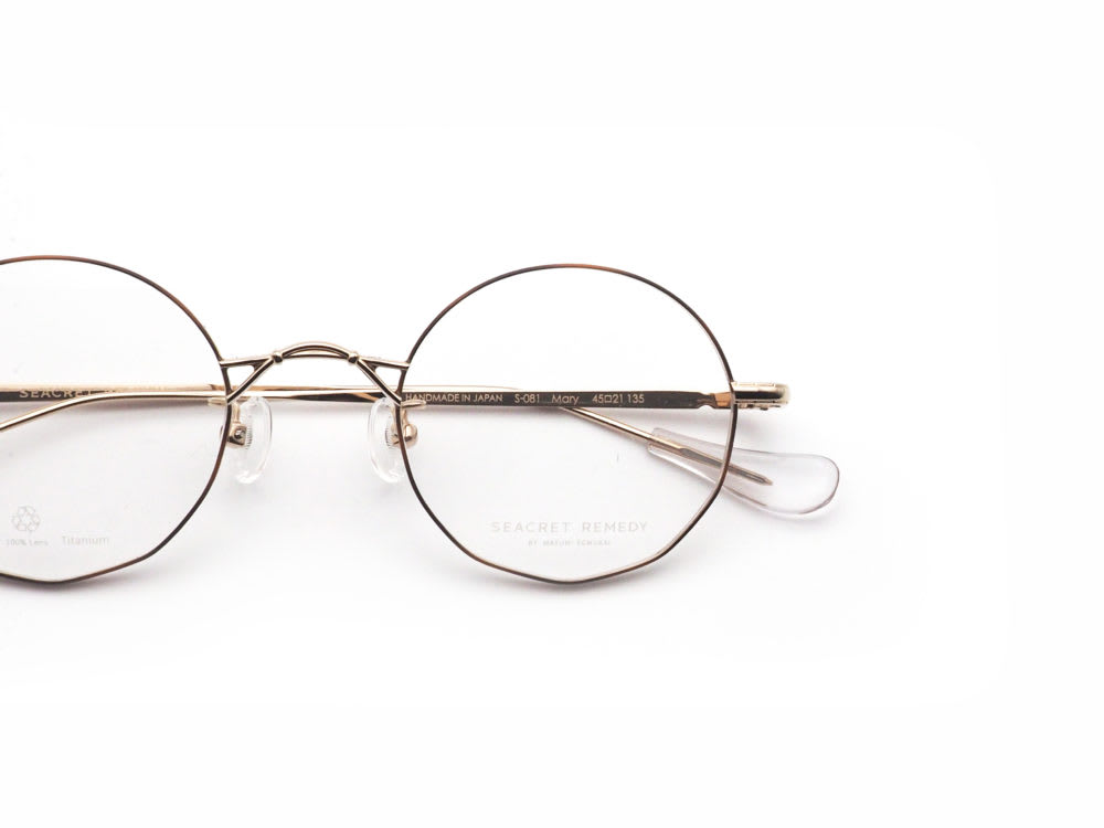 Seacret Remedy シークレットレメディ S-081 Mary col.02 デミ/ゴールド 日本製眼鏡フレーム