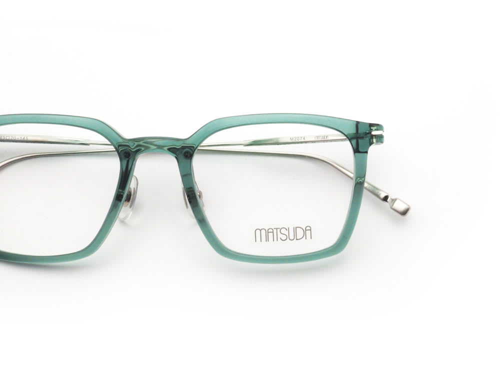 K. Matsuda アート作品 緑色フレーム 新作紹介 MATSUDA EYEWEAR, M2074 | 眼鏡工房 久保田