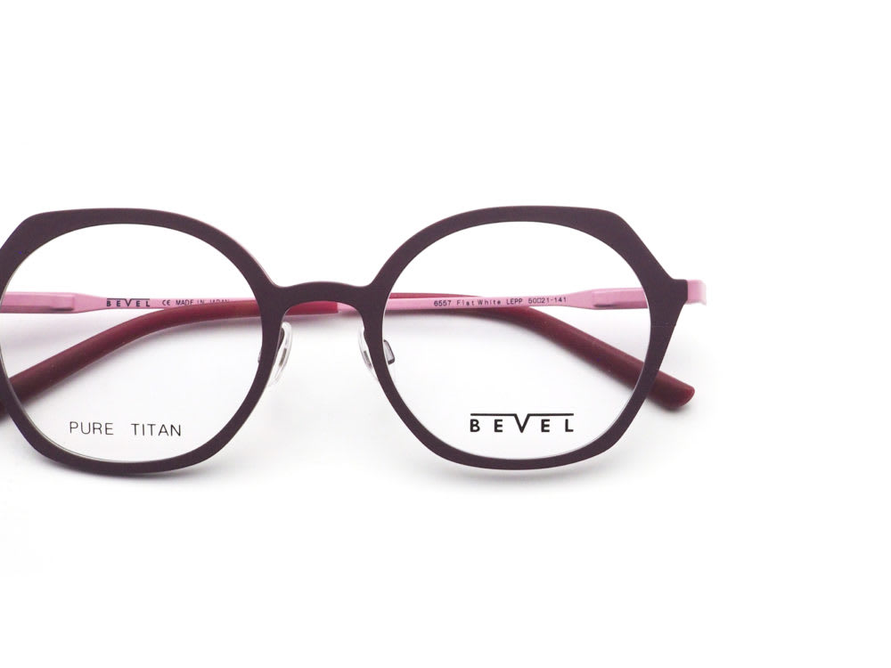 BEVEL ベベル 6557 Flat White col. LEPP 日本製眼鏡フレーム