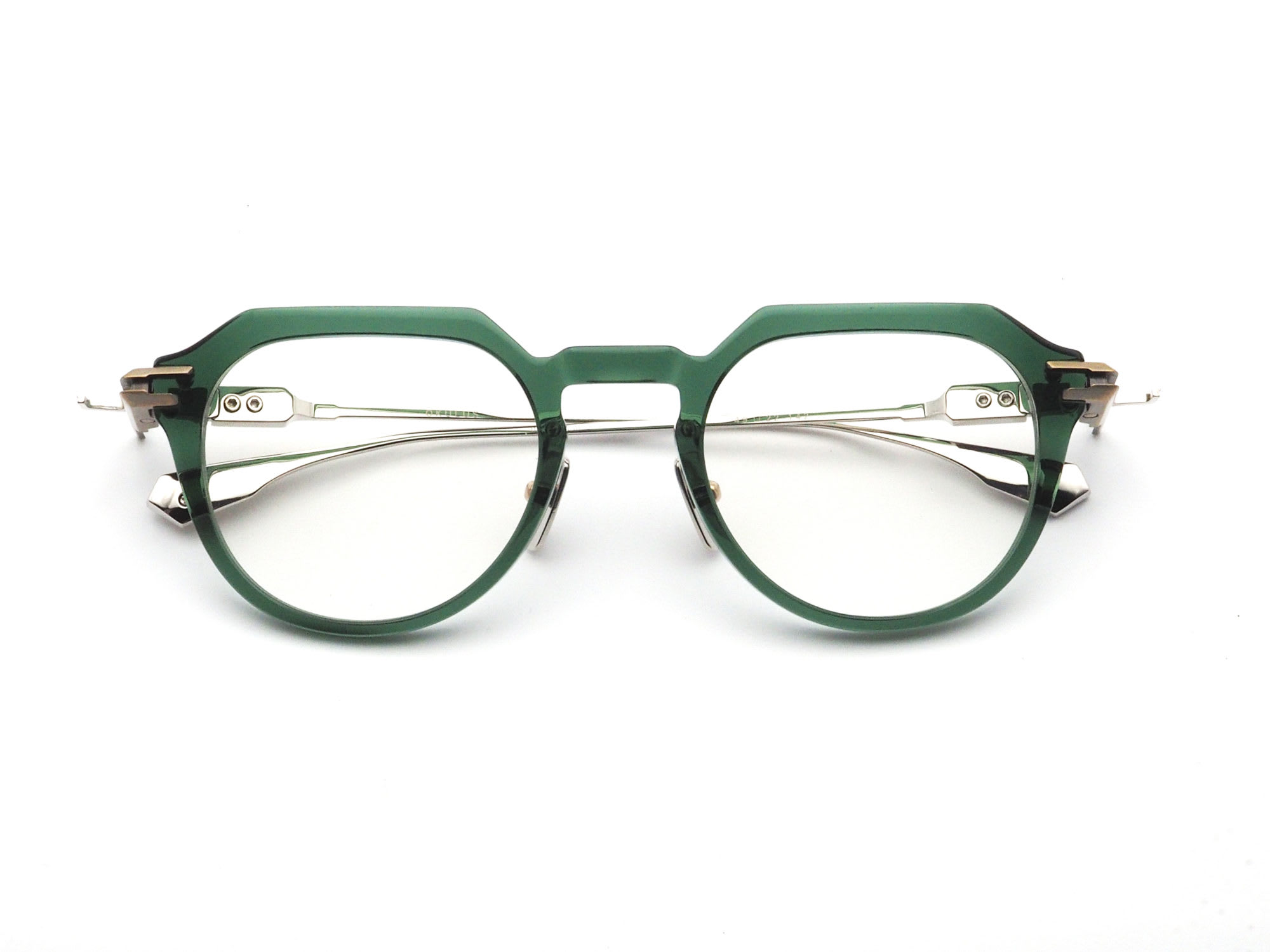 DITA ディータ OKULUS col. Crystal Pine - Antique White Gold - Shiny Silver 日本製眼鏡フレーム