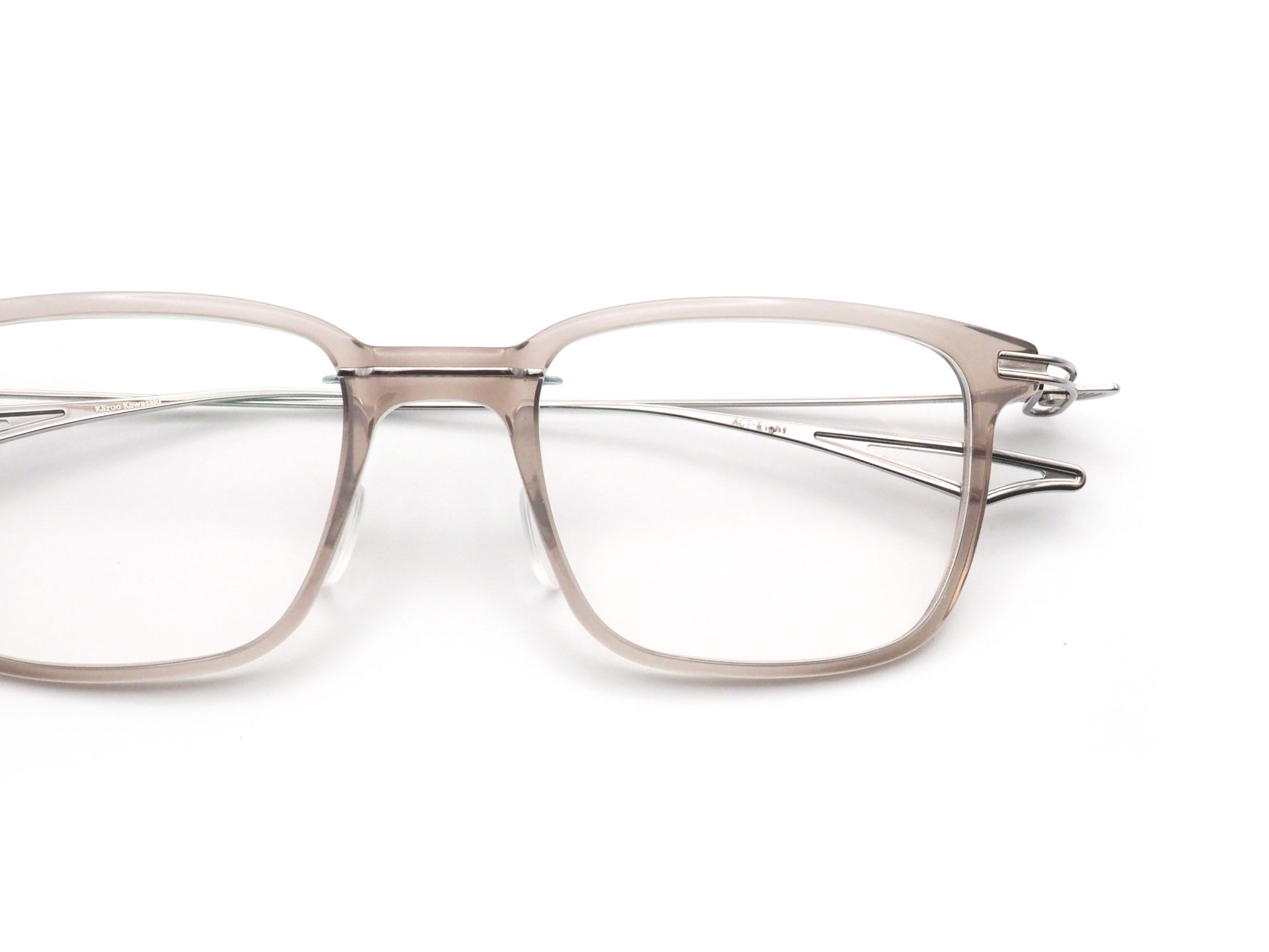 Kazuo Kawasaki ACT ACT-Eight col.#C1 LGRY Crystal 日本製眼鏡フレーム