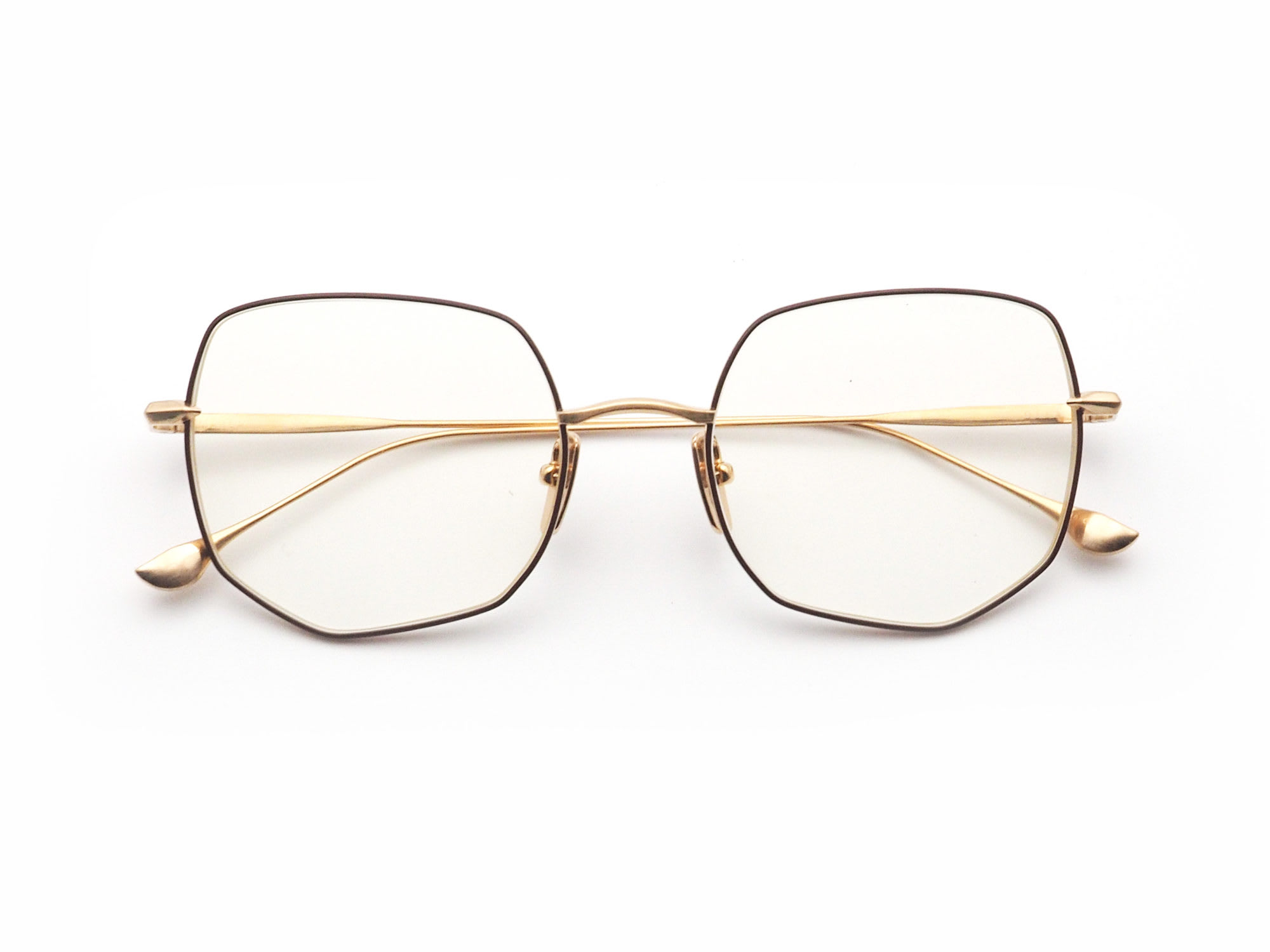 DITA ディータ MAREA col.Brushed White Gold -Mahogany 日本製眼鏡フレーム