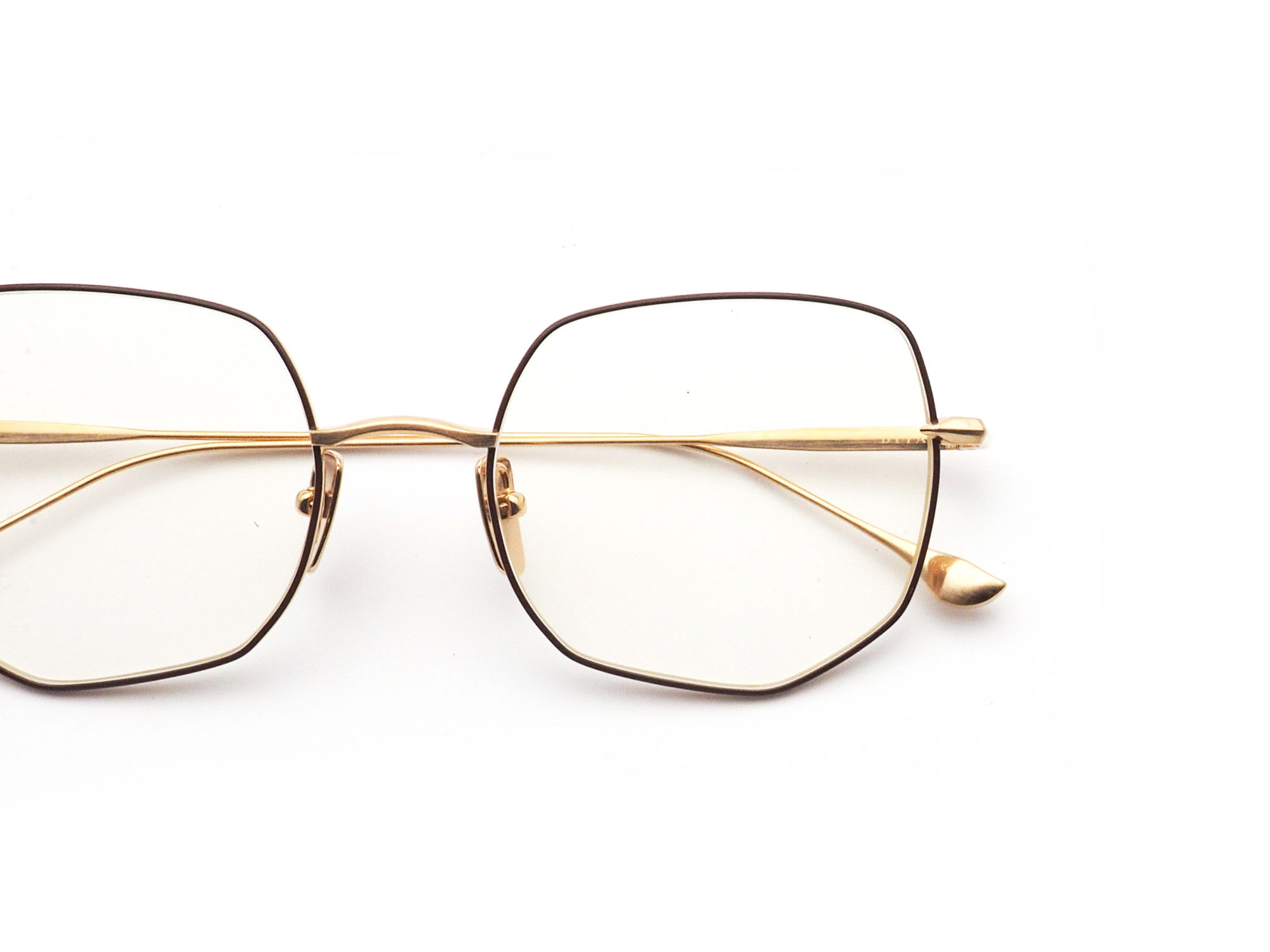 DITA ディータ MAREA col.Brushed White Gold -Mahogany 日本製眼鏡フレーム
