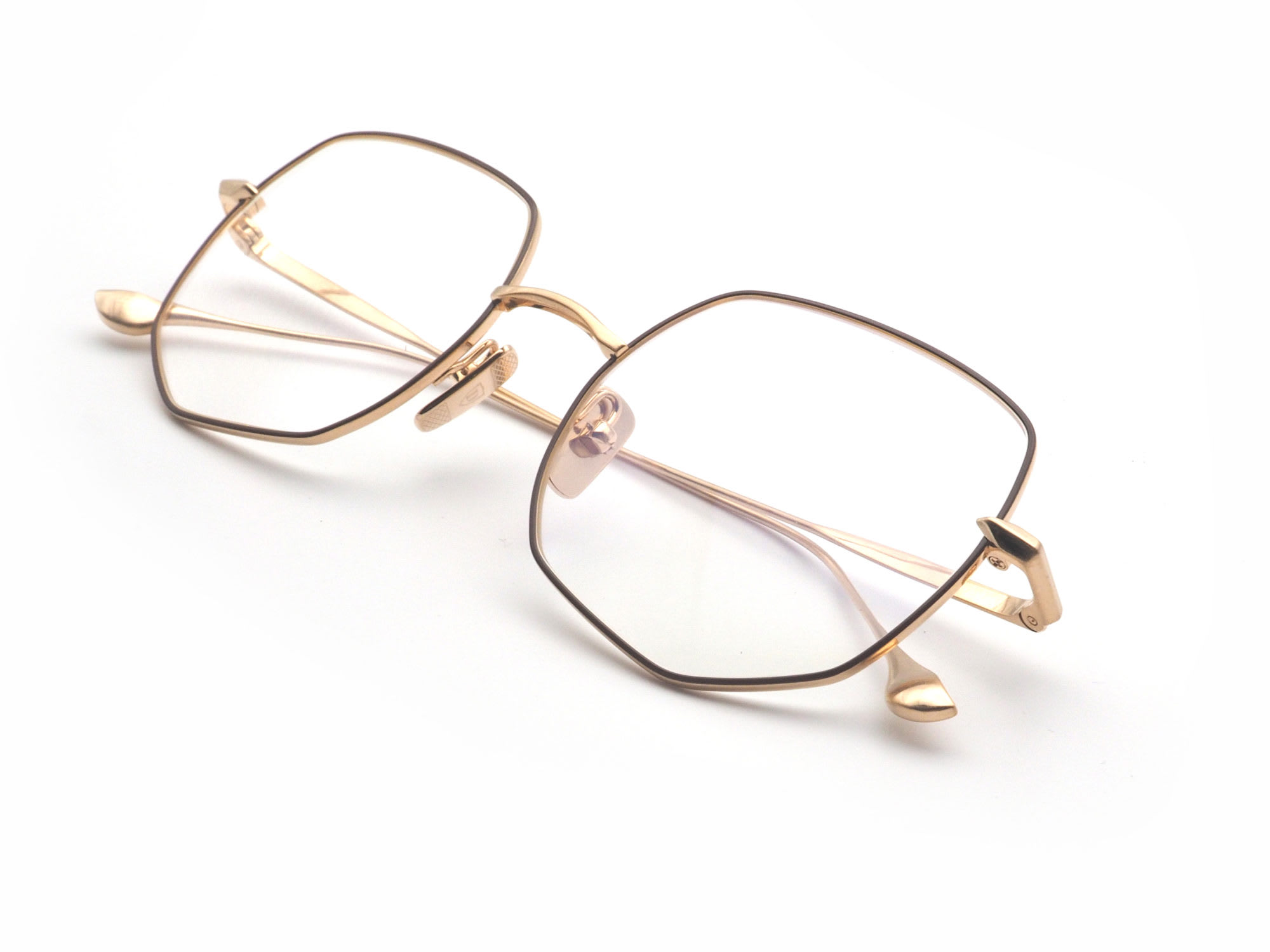 DITA ディータ MAREA col.Brushed White Gold -Mahogany 日本製眼鏡フレーム