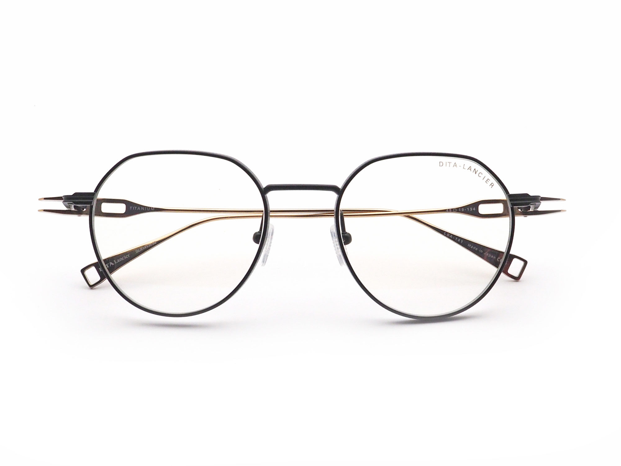 DITA Lancier LSA-141 col.Matte Black-Gold Sand 日本製眼鏡フレーム