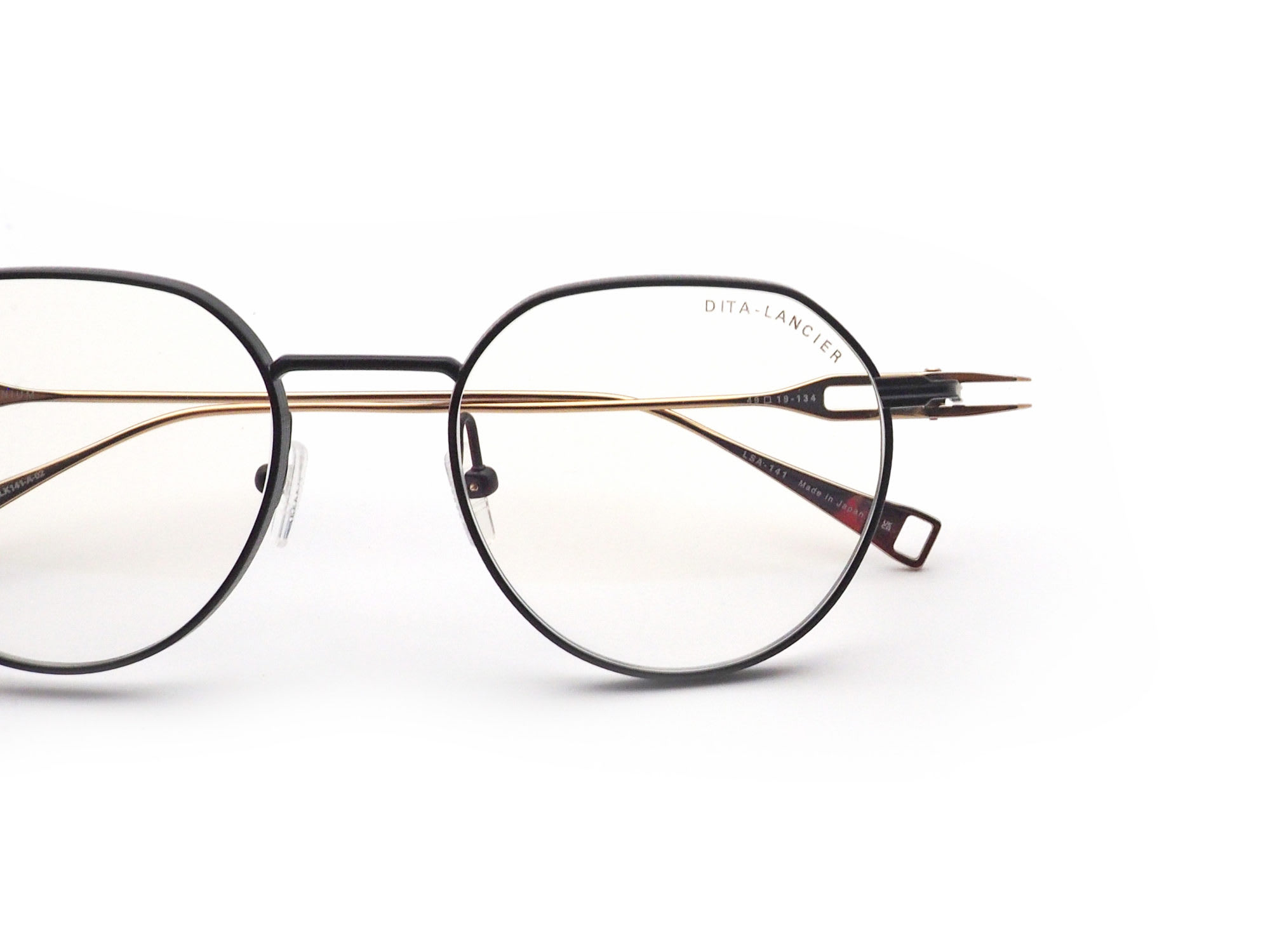 DITA Lancier LSA-141 col.Matte Black-Gold Sand 日本製眼鏡フレーム