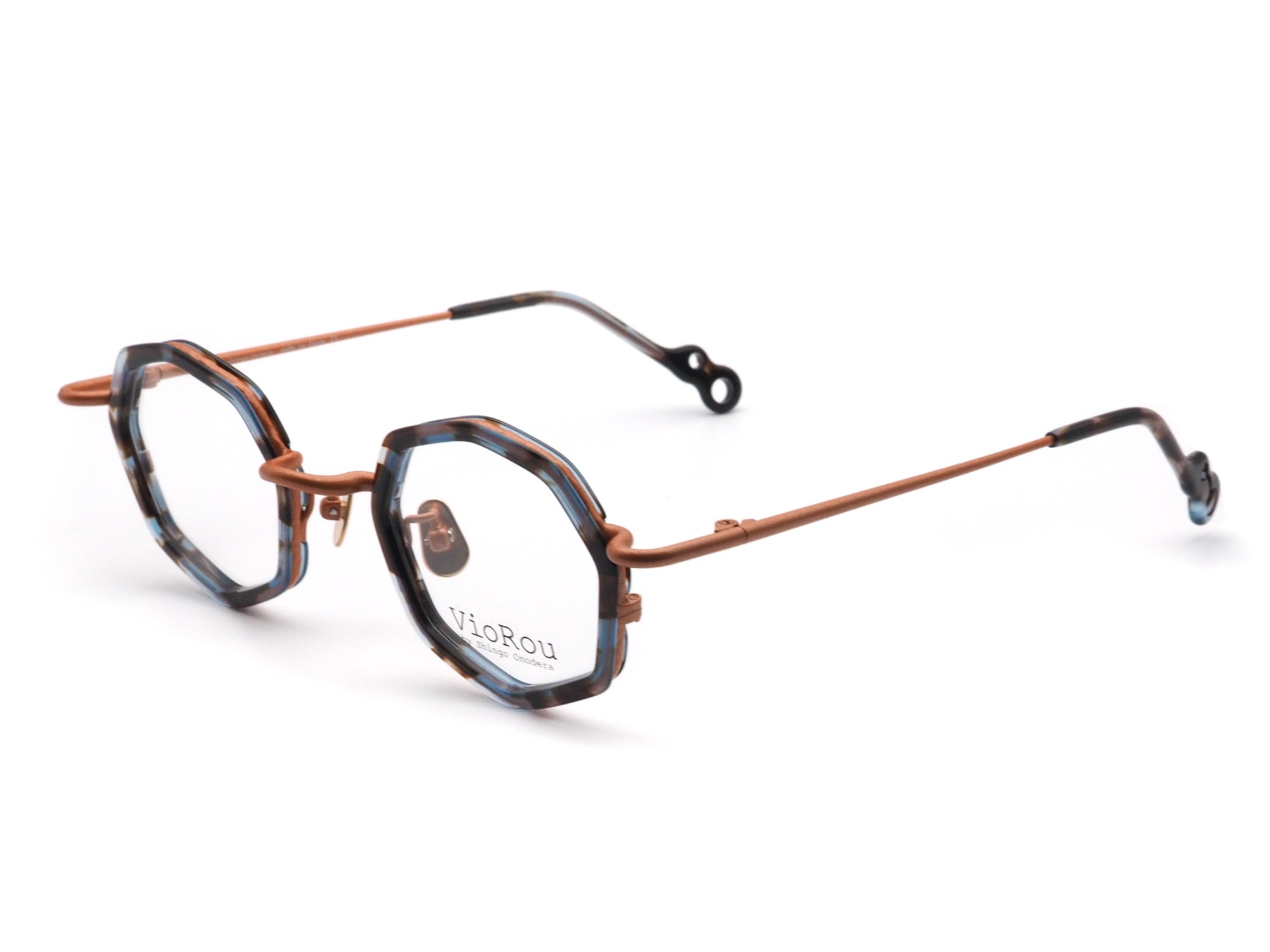 VioRou Hiromi-2 col.0073 Brown and Blue demi 日本製眼鏡フレーム
