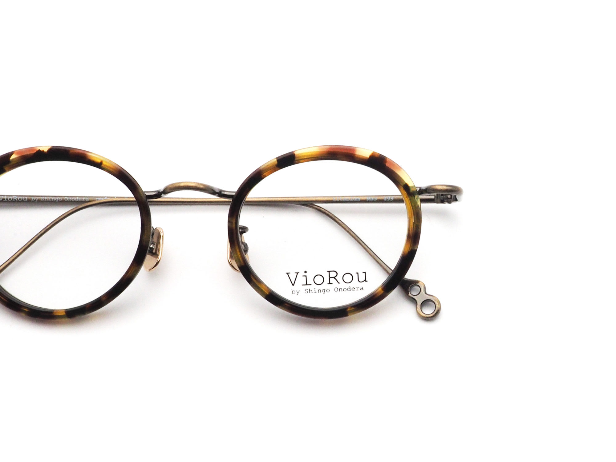 VioRou Nao col. 499 Classic demi/Antique gold 日本製眼鏡フレーム