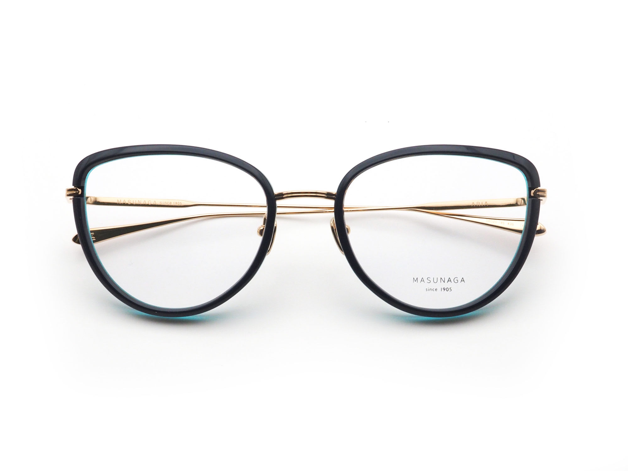 MASUNAGA since1905 マスナガ ARIA col.#35 BLUE/GOLD 日本製眼鏡フレーム