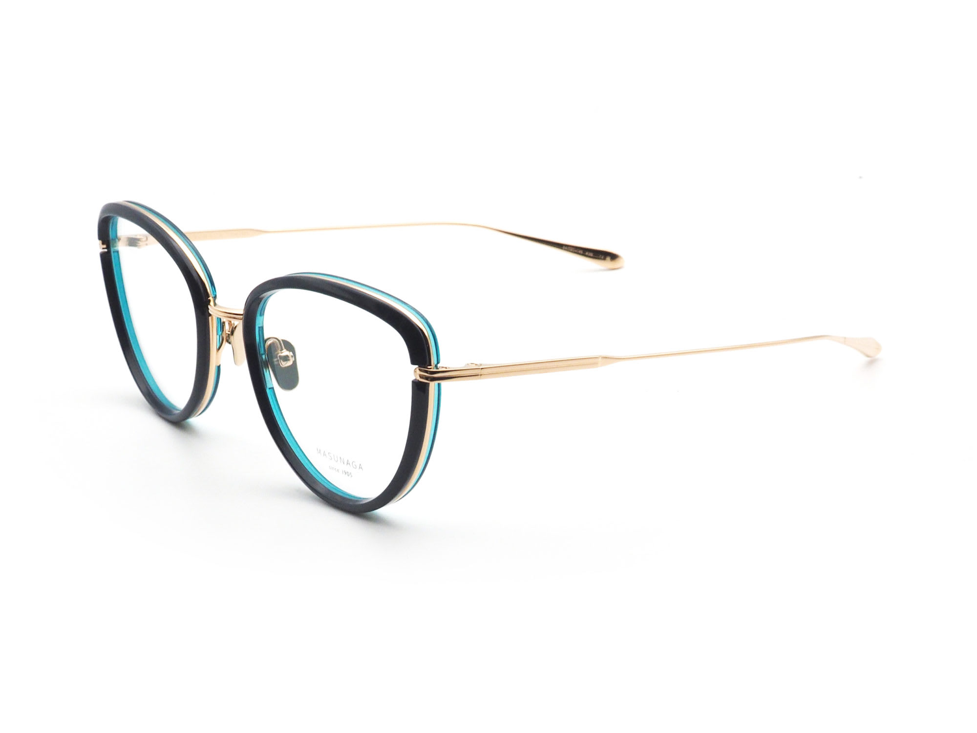 MASUNAGA since1905 マスナガ ARIA col.#35 BLUE/GOLD 日本製眼鏡フレーム