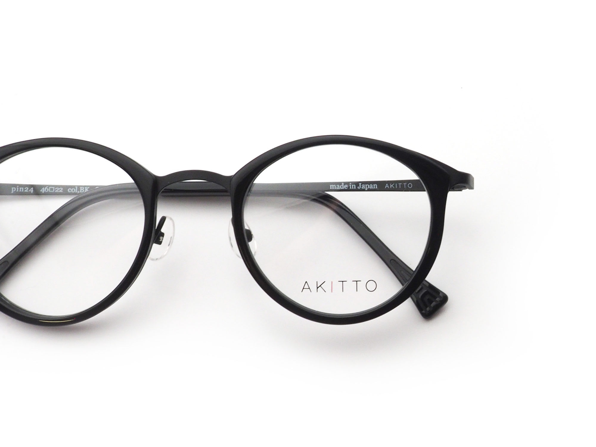 AKITTO アキット pin24 col.BK 日本製眼鏡フレーム