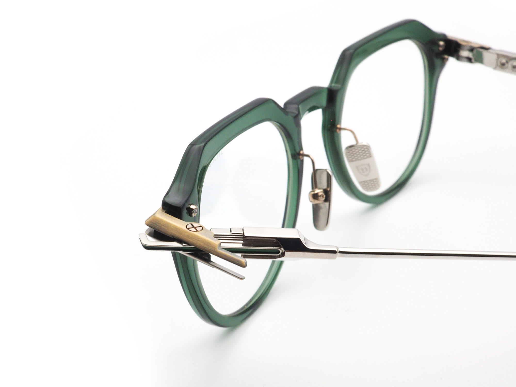 DITA ディータ OKULUS col. Crystal Pine - Antique White Gold - Shiny Silver 日本製眼鏡フレーム