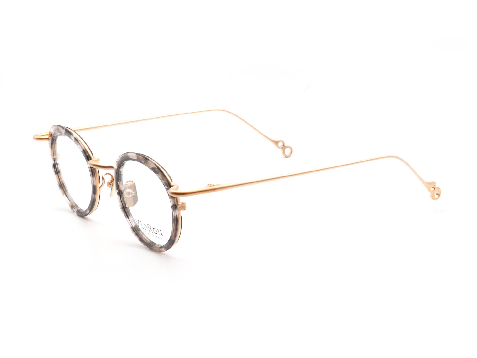 VioRou Nao col.0407 Gray marble /Rose gold matte 日本製眼鏡フレーム