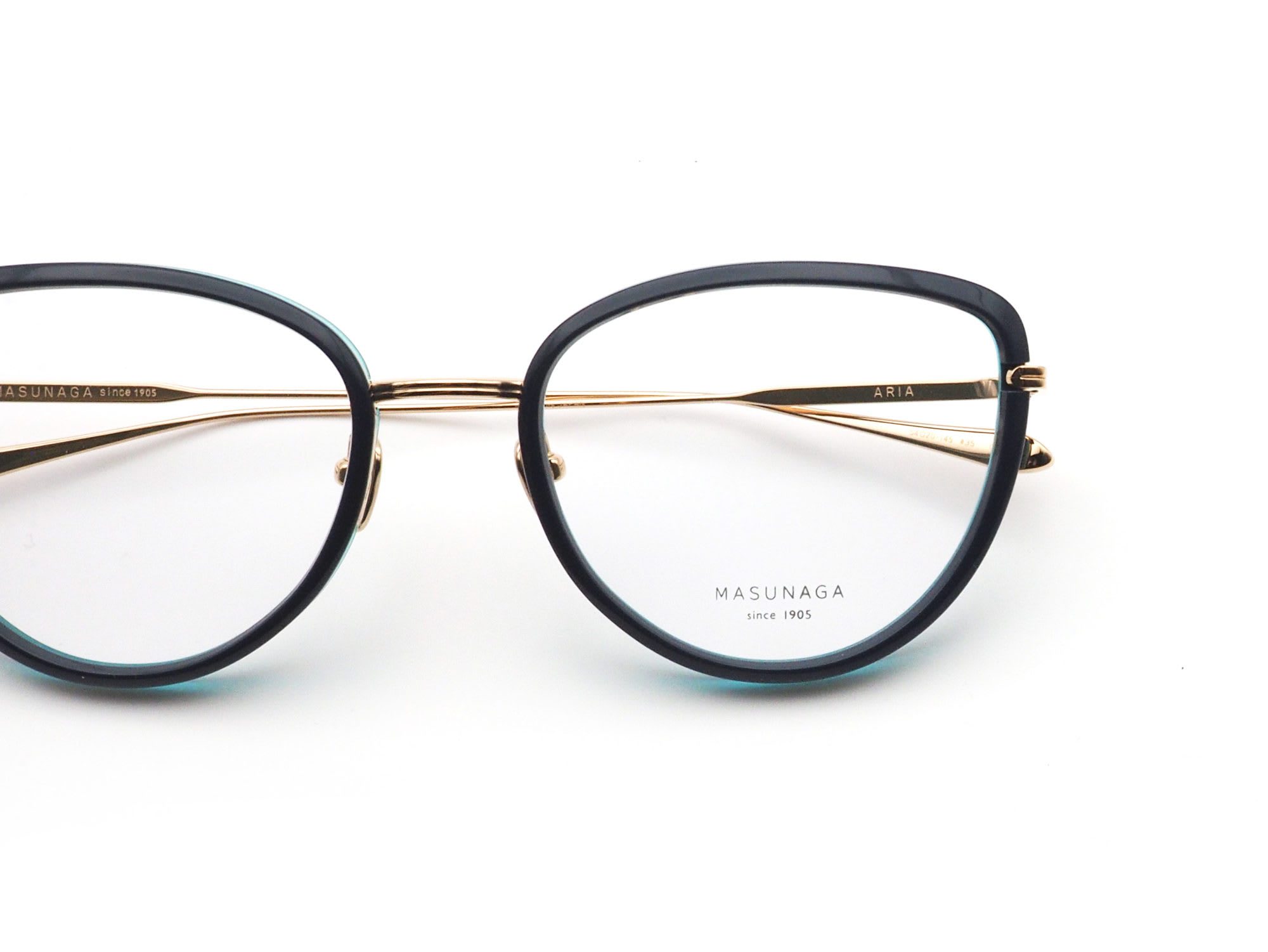 MASUNAGA since1905 マスナガ ARIA col.#35 BLUE/GOLD 日本製眼鏡フレーム