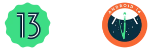 Android 13 & 14 logos