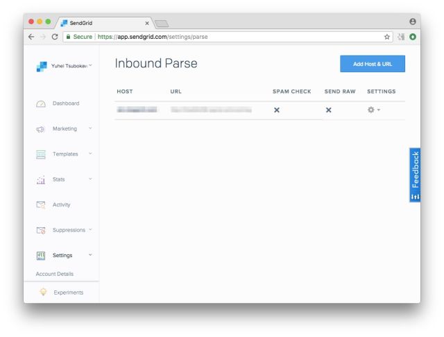 SendGridのInbound Parseでメール受信をトリガーに処理を実行する