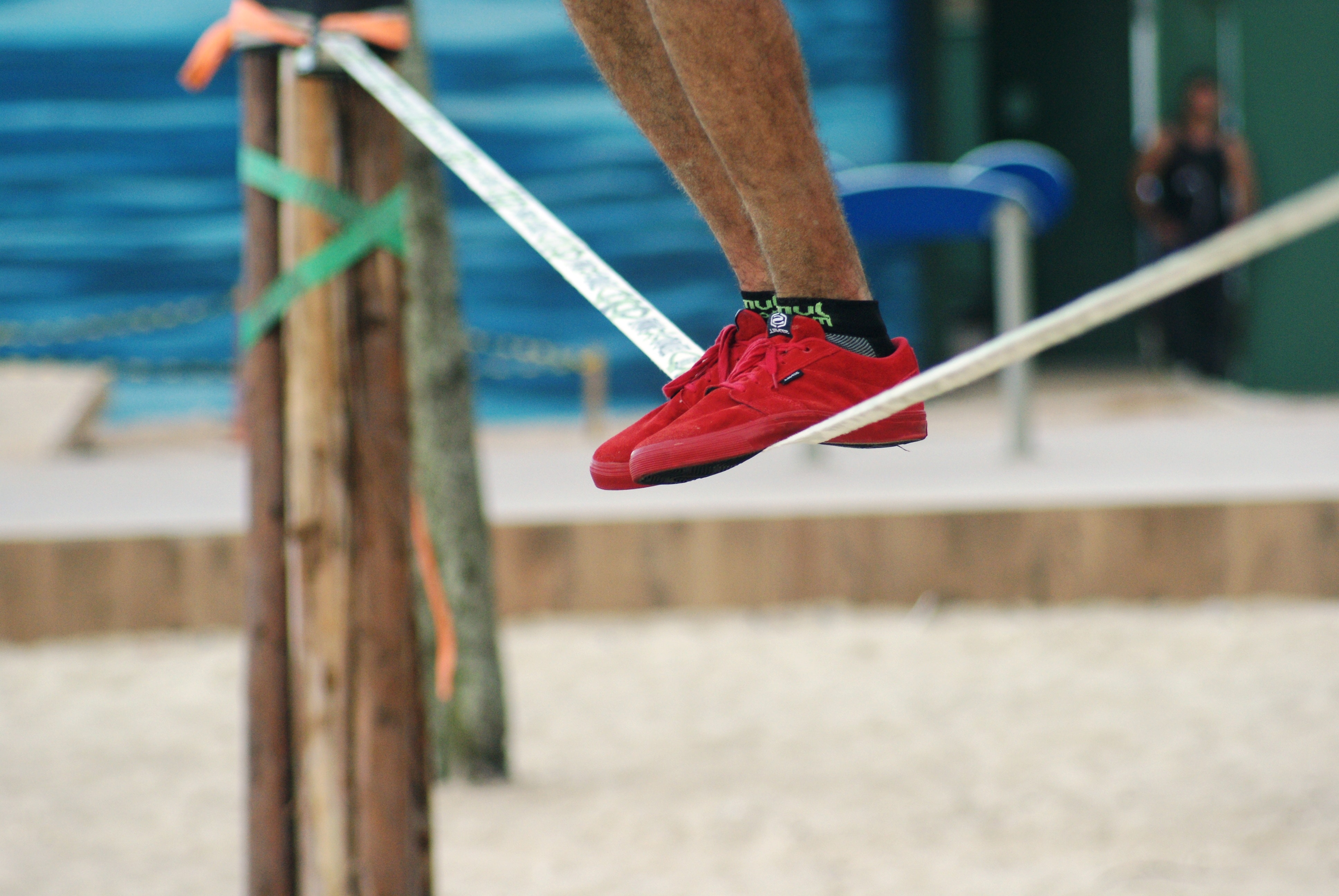 ボルダリングの合間にスラックライン!! Slackline