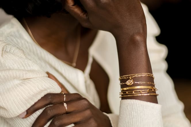 stacked leather bracelets  i always pick the thimble