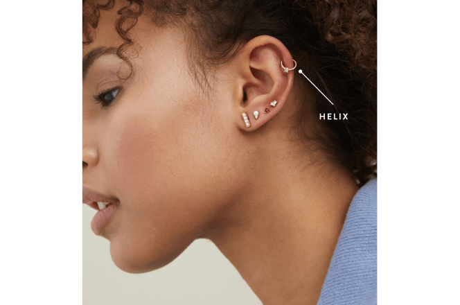 Cartilage piercing diamond hoop new arrivals