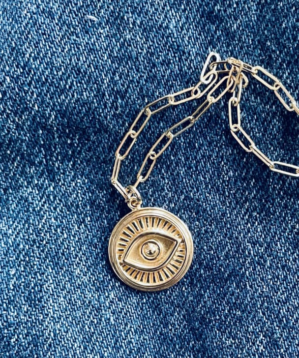 Mejuri evil eye sale necklace