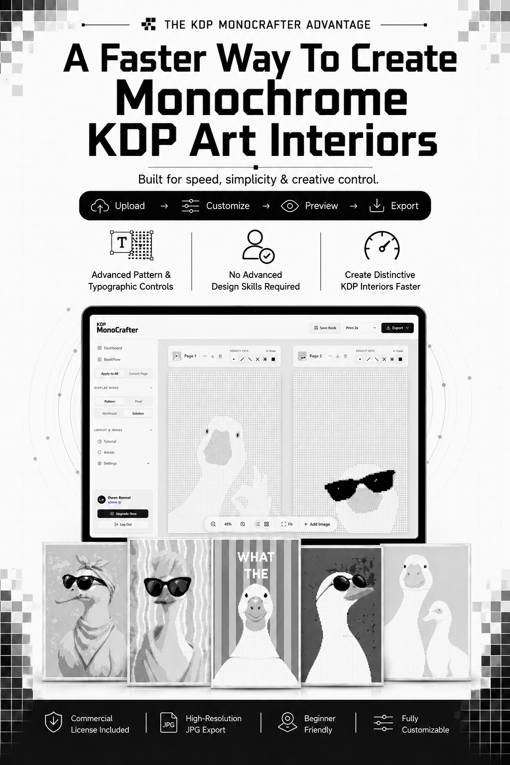 KDP MonoCrafter Workflow Interface