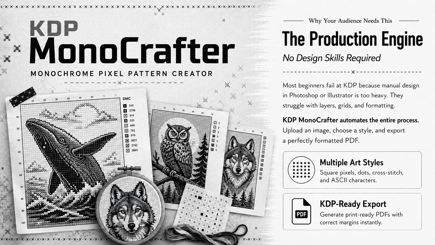 KDP MonoCrafter Features Workflow
