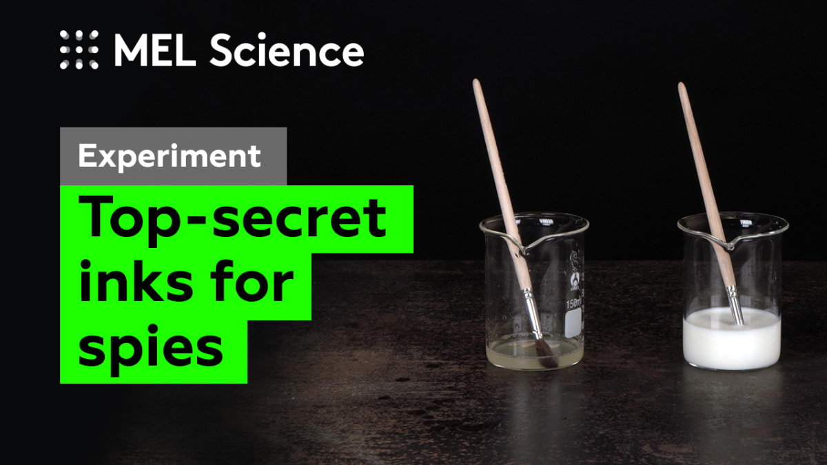 "Topsecret inks for spies" experiment MEL Chemistry