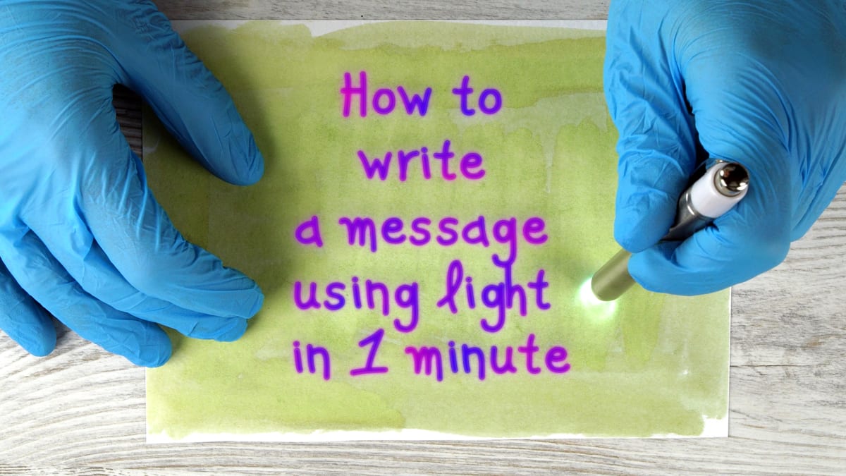 How to write a message using light in 1 minute MEL Chemistry