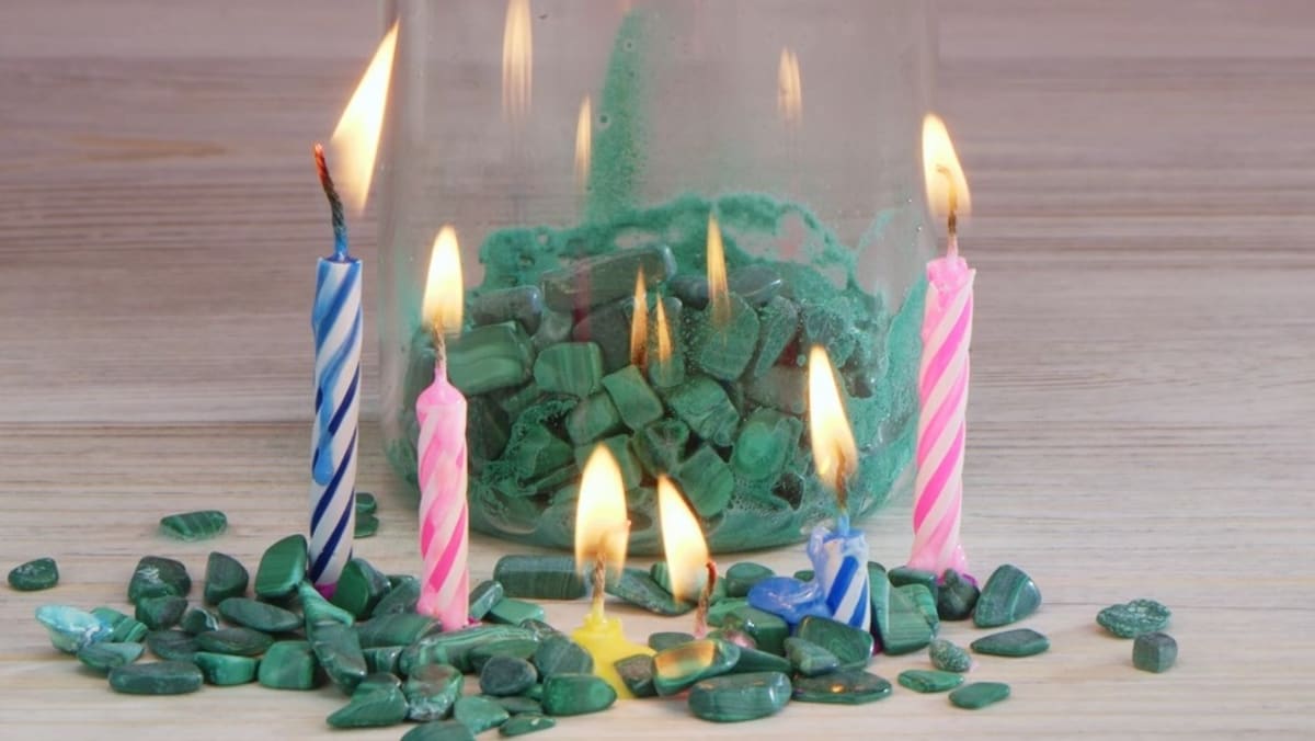How to extinguish a candle with malachite MEL Chemistry