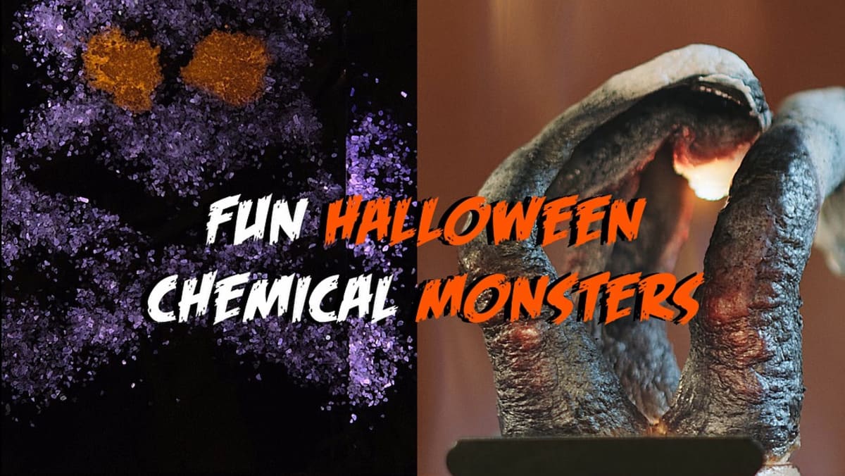 Fun Halloween chemical monsters MEL Chemistry