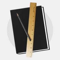 Notepad with ruler