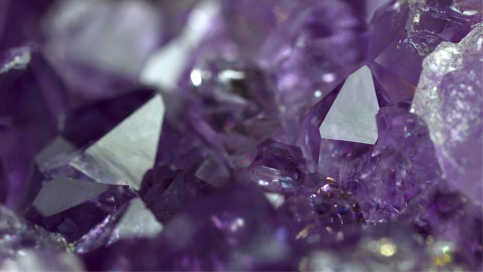 Amethyst and labradorite