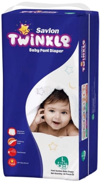 Savlon Twinkle Pant System Baby Diaper (8-15 kg) (48 Pcs) - Image 1